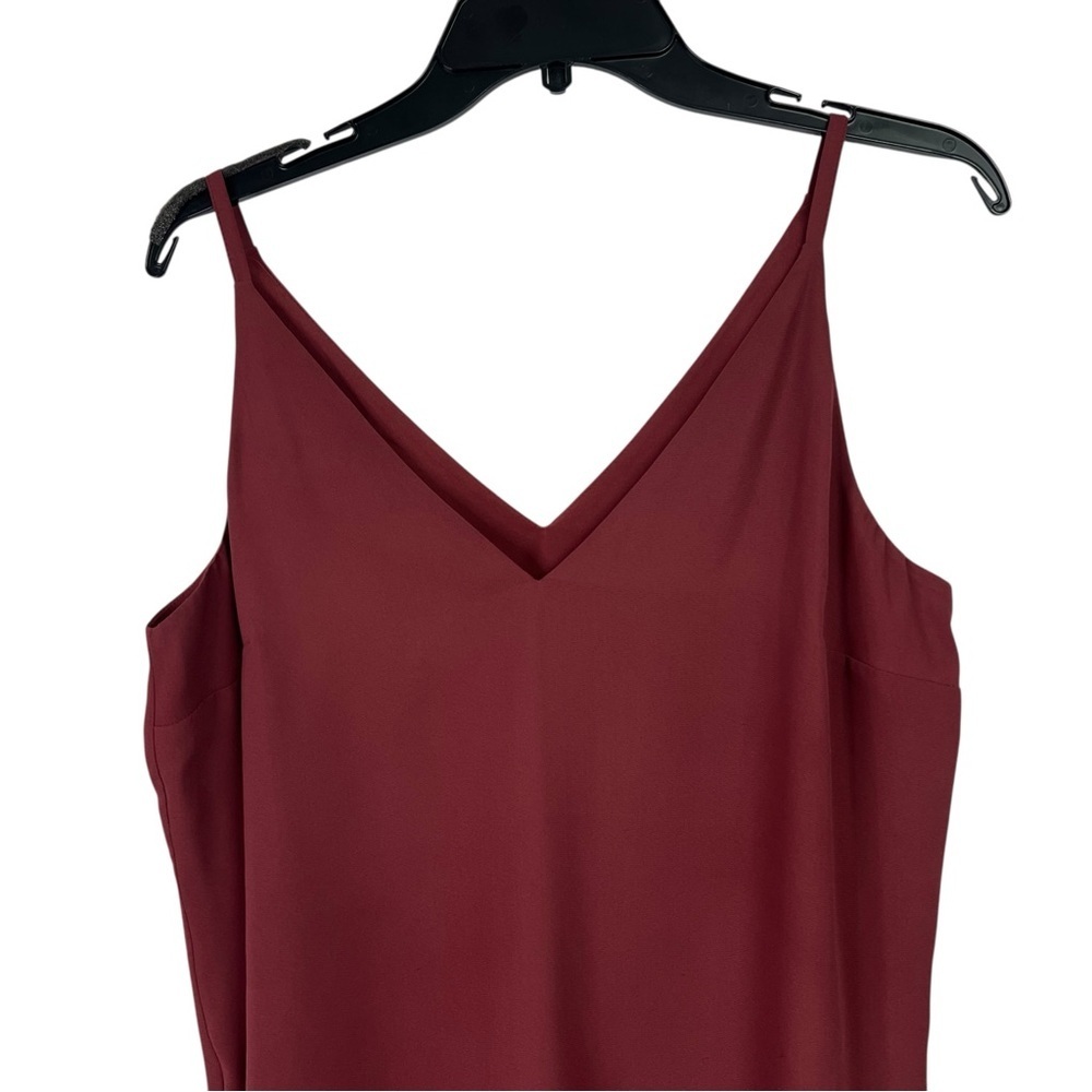 White House Black Market Women Pullover Summer Top Sz Medium Maroon Color Lined - Picture 2 of 9